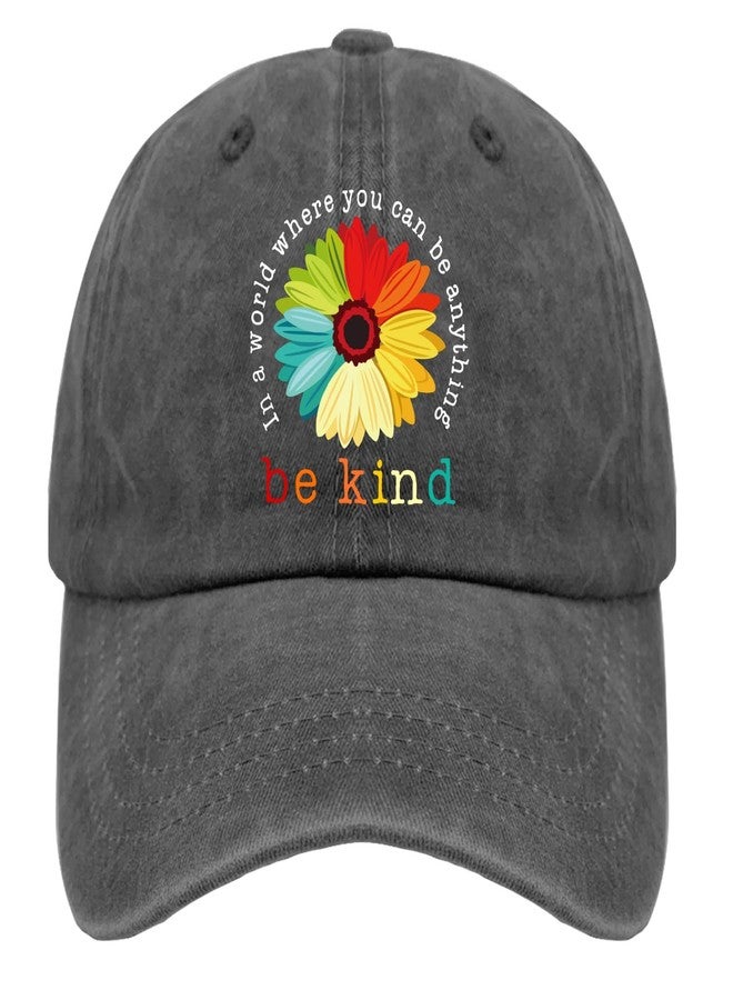 ODCRAT Be Kind Hat in A World Where You Can Be Anything Be Kind Dad Hat for Women Graphic Dad Hat Adjustable - Image 1